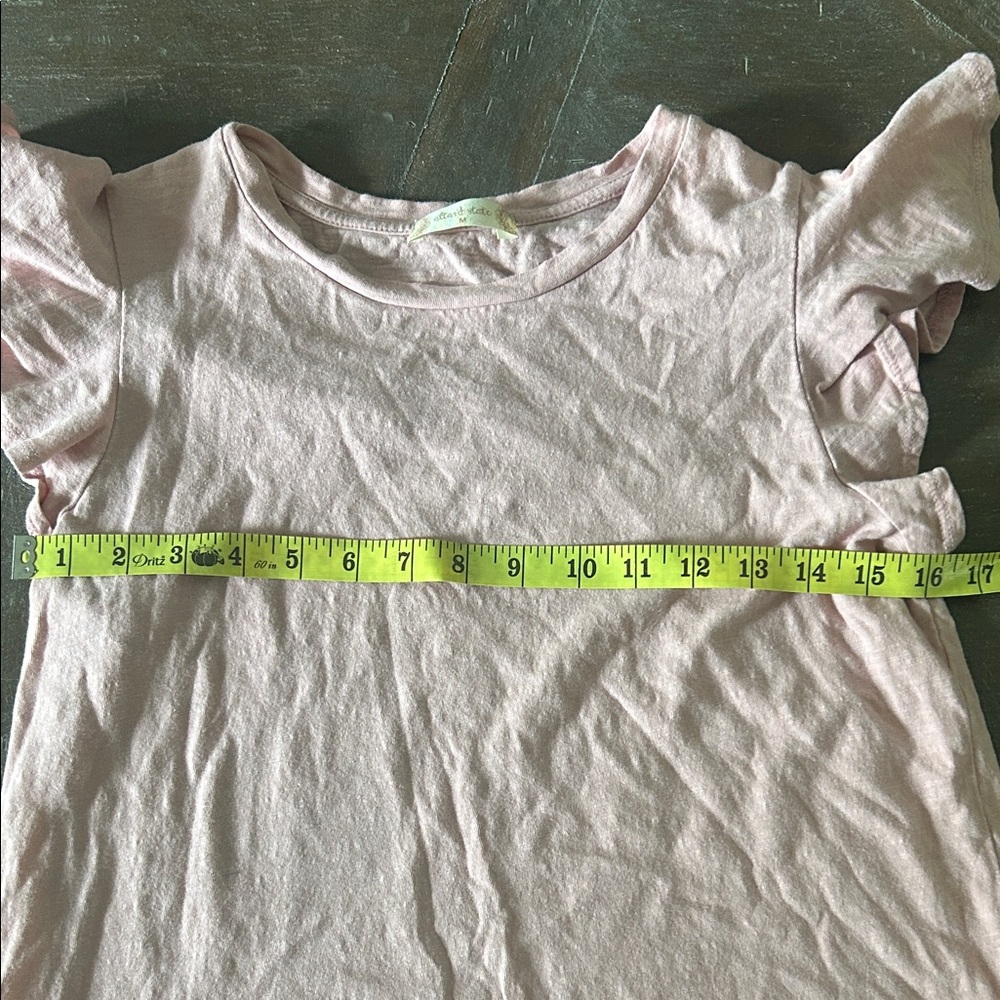 Altar'd State Light Pink Ruffle Sleeve Tee - Picture 6 of 6
